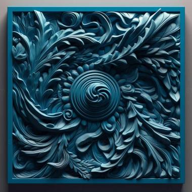 Patterns and decorations stl deep blue 1 3d model